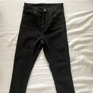 ASOS Design high rise Ridley skinny jean, clean black